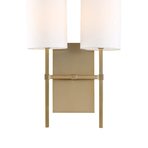 Veronica 2 Light Aged Brass Wall Mount