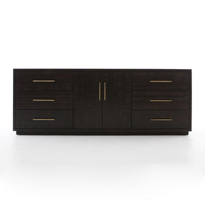Suki Large Media Console - Burnished Black