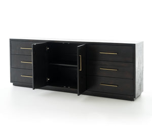 Suki Large Media Console - Burnished Black