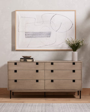 Carly 6 Drawer Dresser-Grey Wash