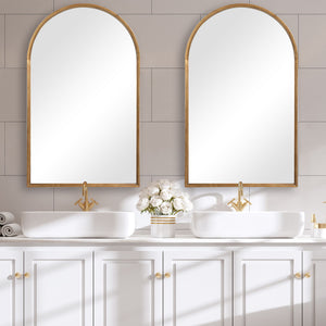 Mirror - Antique Gold Metal Arch