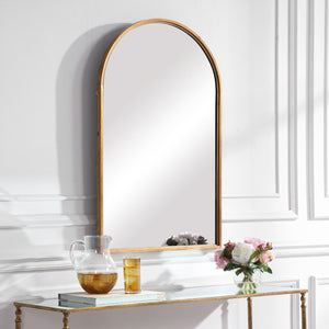 Mirror - Antique Gold Metal Arch