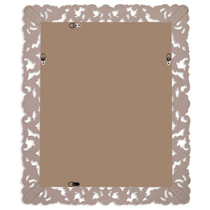 Ornate Scrolled Oval Mirror - Taupe Natural