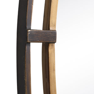 Double Frame Oval Mirror - Rustic Bronze and Antique Gold