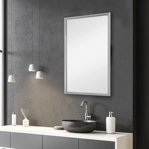 Rectangular Clean Line Mirror - Stainless Steel