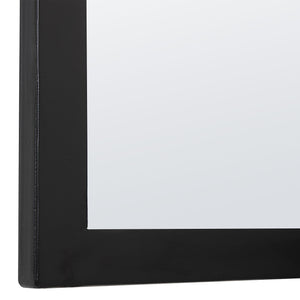 Queen Anne Framed Mirror - Satin Black