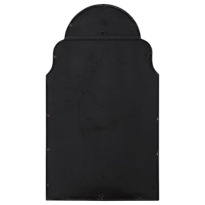 Queen Anne Framed Mirror - Satin Black