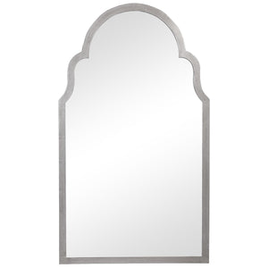 Queen Anne Framed Mirror - Silver Leaf