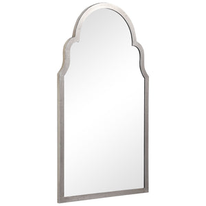 Queen Anne Framed Mirror - Silver Leaf