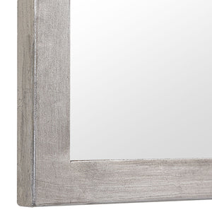 Queen Anne Framed Mirror - Silver Leaf
