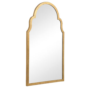 Queen Anne Framed Mirror - Gold Leaf