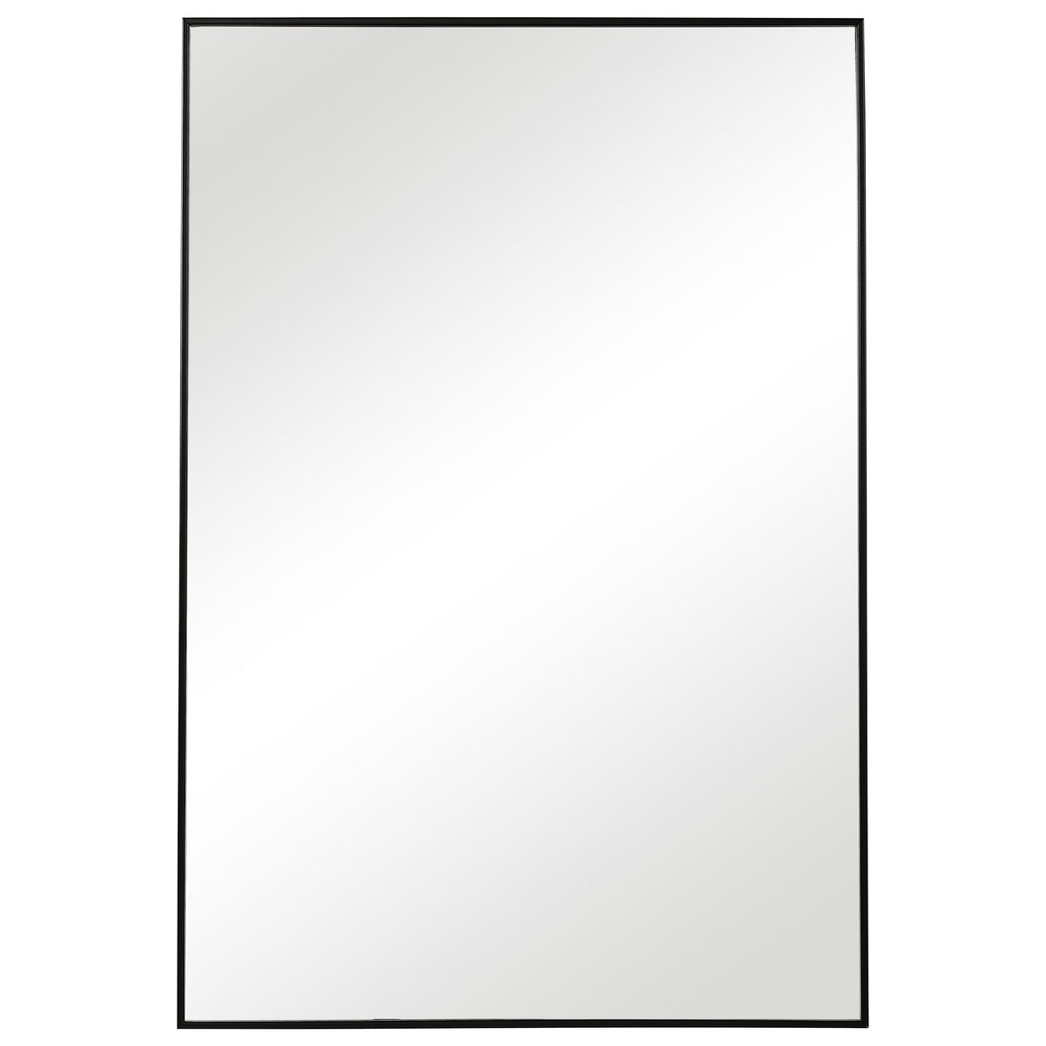 Contemporary Thin Framed Mirror - Black Frame