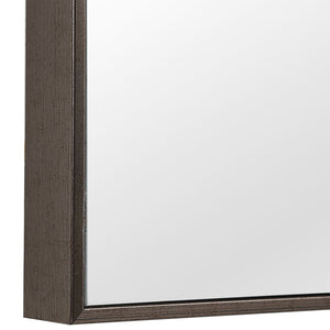 Contemporary Thin Framed Rectangular Mirror - Gunmetal