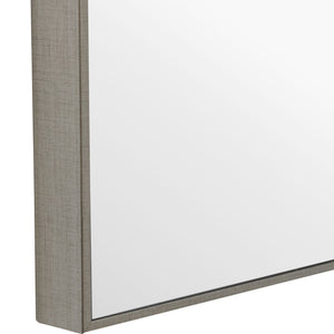 Contemporary Thin Framed Mirror - Silver Finish