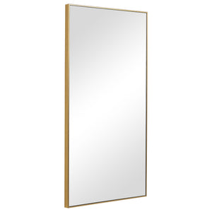 Tall Thin Framed Mirror - Gold Finish