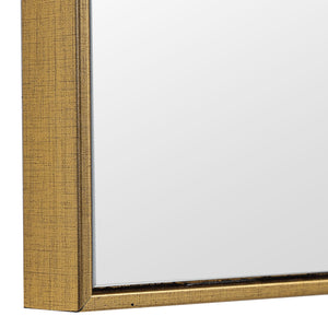 Tall Thin Framed Mirror - Gold Finish