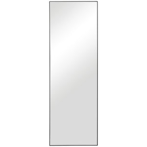 Tall Thin Framed Mirror - Black Finish