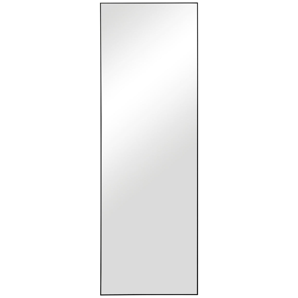 Tall Thin Framed Mirror - Black Finish