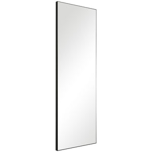 Tall Thin Framed Mirror - Black Finish