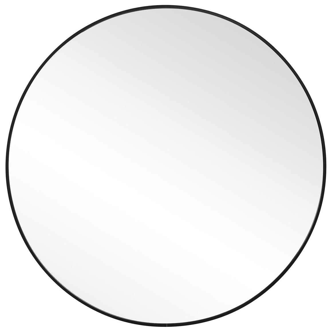 Modern Round 34" Mirror - Satin Black Finish