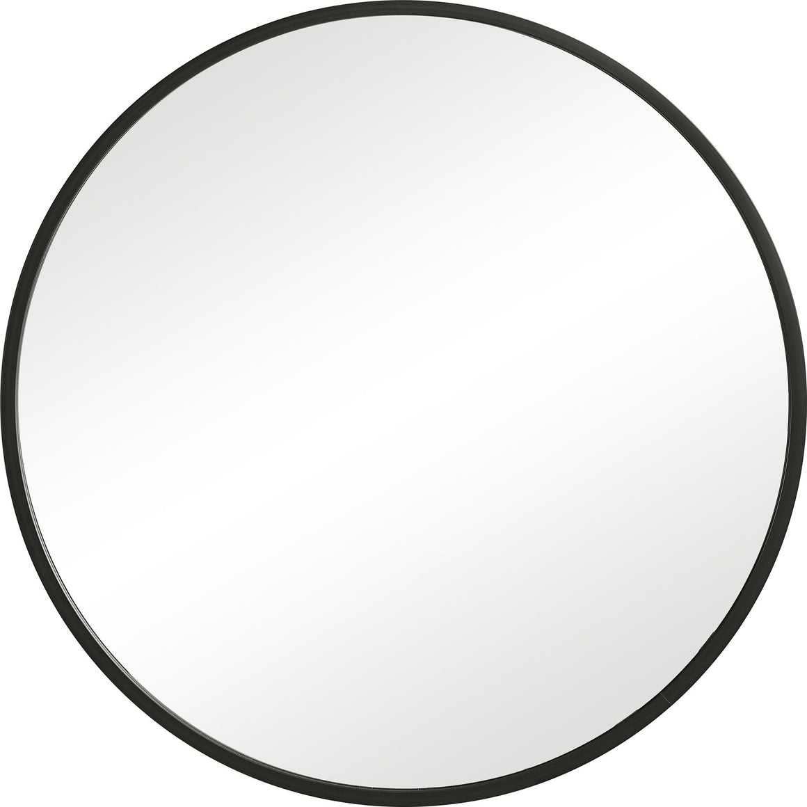 Modern Round Mirror - Matte Black