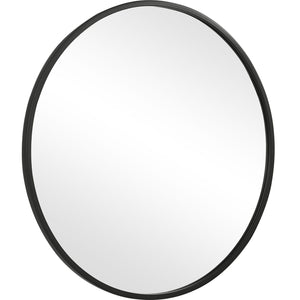 Modern Round Mirror - Matte Black