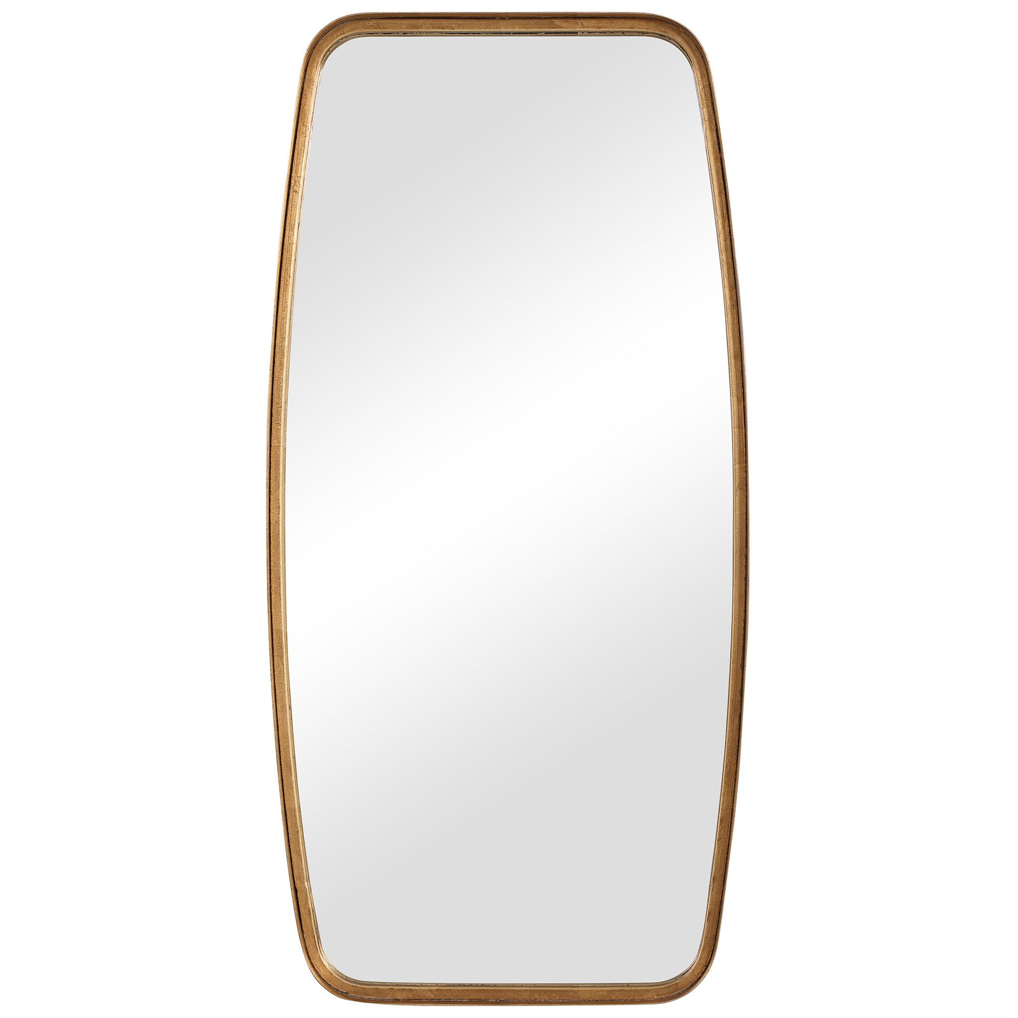 Rounded Corner Rectangular Mirror - Gold Leaf - Scenario Home