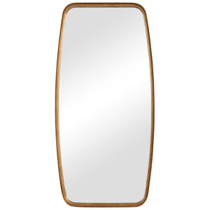 Rounded Corner Rectangular Mirror - Gold Leaf