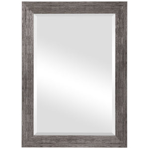 Etched Beveled Mirror - Silver Tones