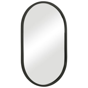 Oval PVC Mirror - Matte Black