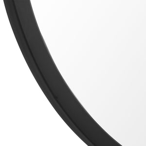 Oval PVC Mirror - Matte Black
