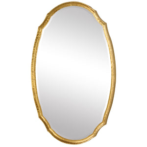 Hammered Metal Mirror - Lightly Antique Gold Leaf