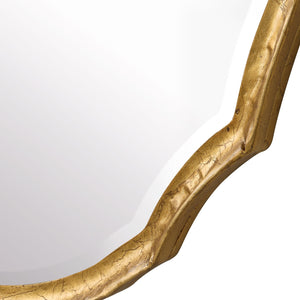 Hammered Metal Mirror - Lightly Antique Gold Leaf