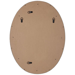 Oval Beaded Mirror - Metallic Silver Finish