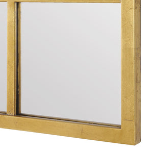 Windowpane Mirror - Gold Leaf Finish