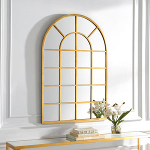 Windowpane Mirror - Gold Leaf Finish