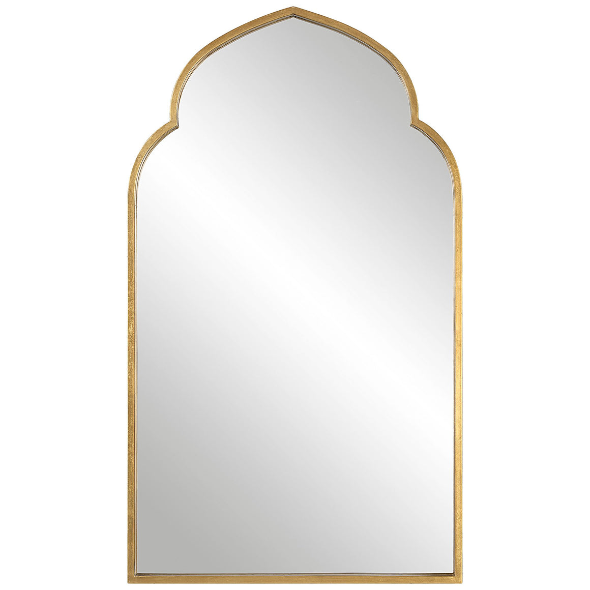 Moroccan Arched Mirror - Lightly Antique Gold