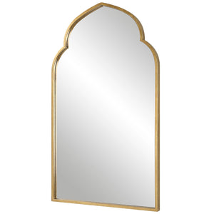 Moroccan Arched Mirror - Lightly Antique Gold