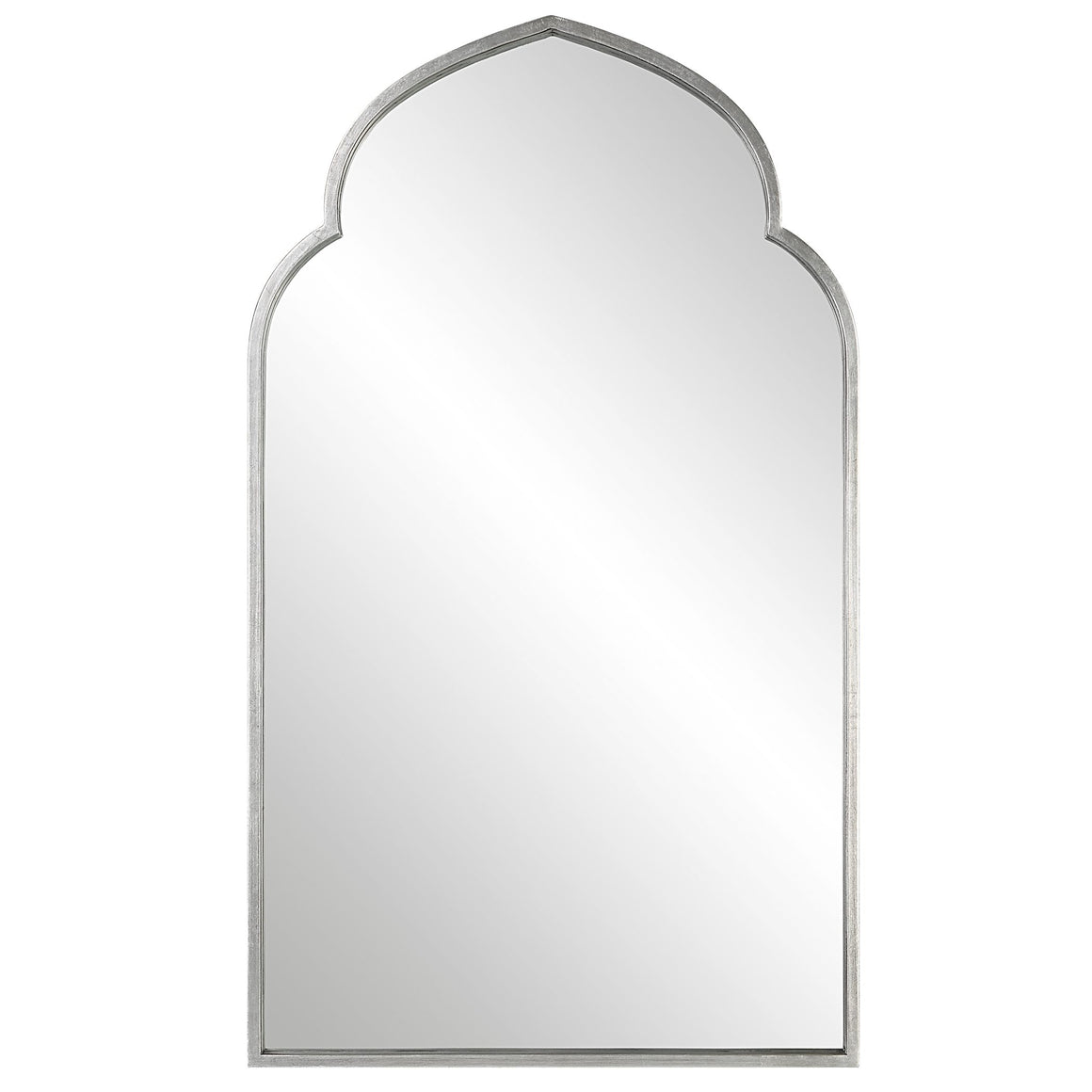 Moroccan Arched Mirror - Soft Silver Finish
