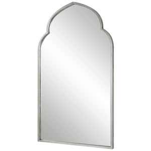 Moroccan Arched Mirror - Soft Silver Finish