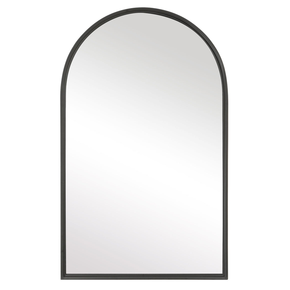 Modern Arched Mirror - Matte Black Finish