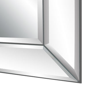 Beveled Panel Frameless Mirror