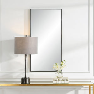 Thin Rectangular Framed Mirror-BlCK