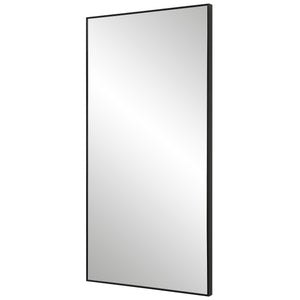 Thin Rectangular Framed Mirror-BlCK