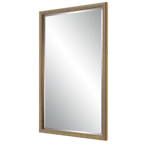 Heavy Textured Frame Mirror-Gold Finish