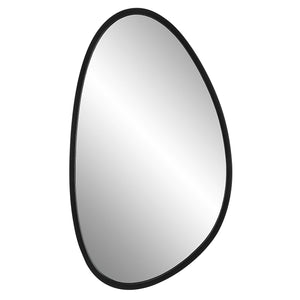 Asymmetrical Frame Modern Mirror- Matte Black