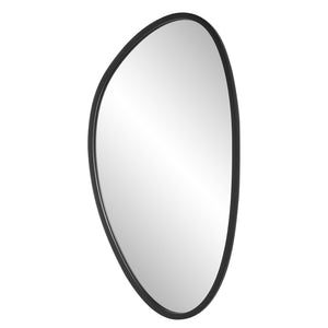 Asymmetrical Frame Modern Mirror- Matte Black
