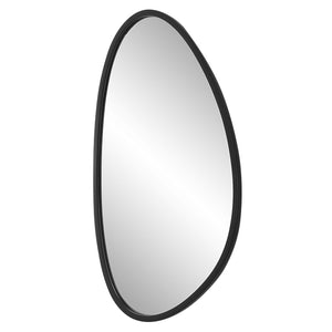 Asymmetrical Frame Modern Mirror- Matte Black