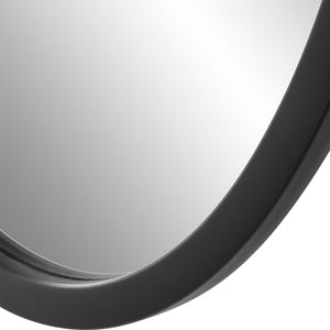 Asymmetrical Frame Modern Mirror- Matte Black