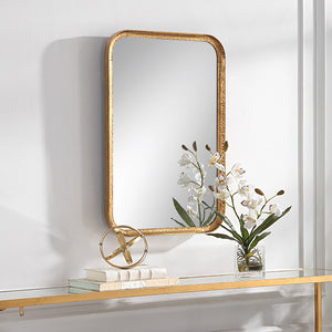 Lightly Antique Gold Leaf with Glaze Mirror